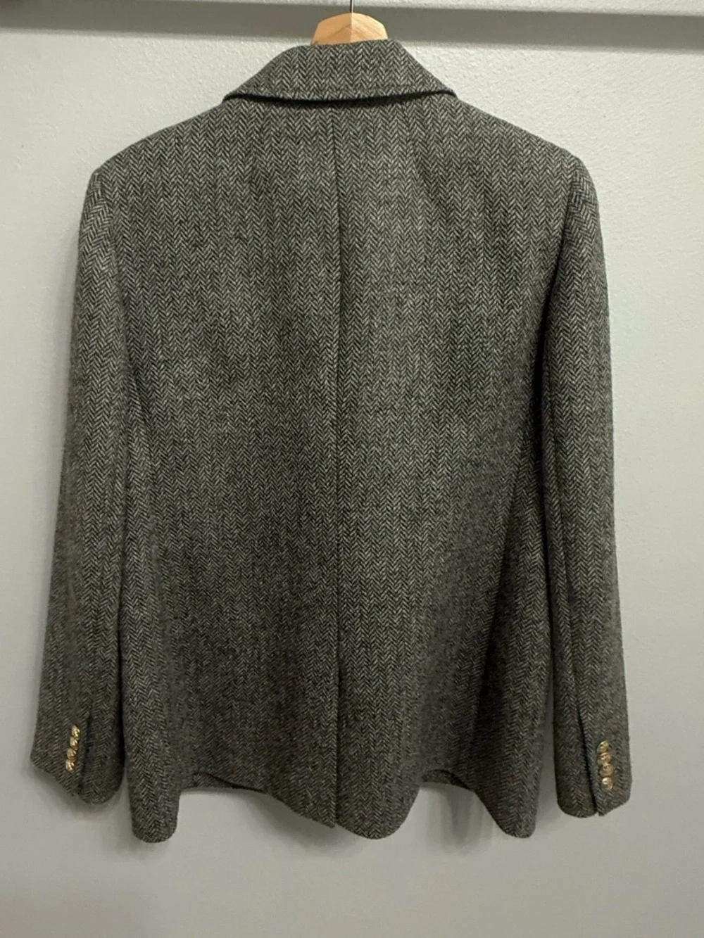 J.Crew Bristol Blazer Heather Graphite Herringbone Wool Size 10. $248